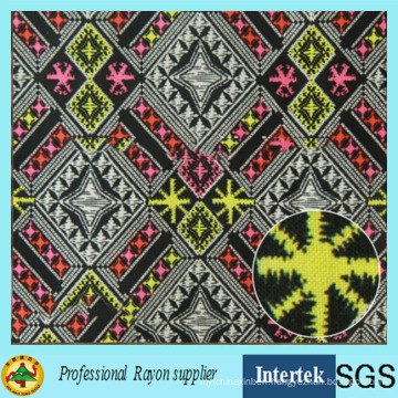 African Printed Rayon Fabric for Girls Garments